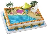Beach Chair and Umbrella Cake Topper Decorating Kit