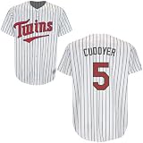 MLB Men's Minnesota Twins Michael Cuddyer White/Navy Home Short Sleeve 6 Button Synthetic Replica Baseball Jersey Big & Tall Spring 2012  (White/Navy, XXXX-Large)