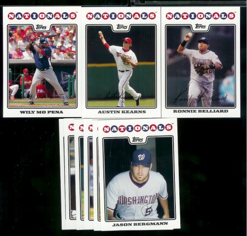 2008 Topps Washington Nationals Complete Team Set (22 Cards)