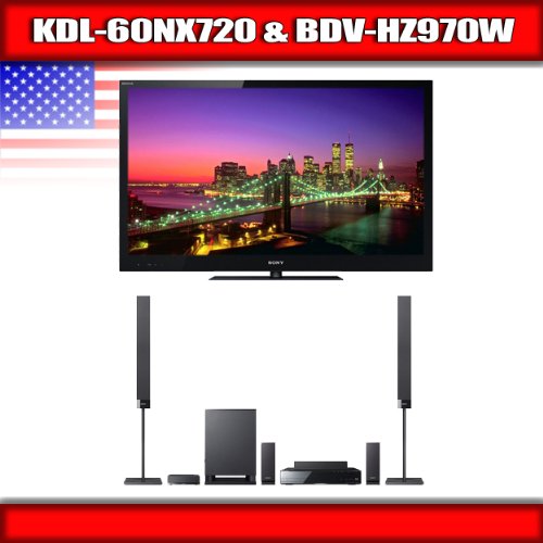 Sony KDL-60NX720 - 60" BRAVIA 3D LED-backlit LCD TV + Sony BDV-HZ970W - 5.1 Channel Home Theater system