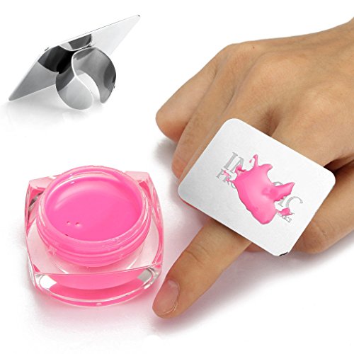 Huele Nail Art Palette Cosmetic Makeup Mixing Palette Ring Set