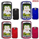 HTC G3/My Touch 3g Slide Combo Rubber Black + Rubber Dark Blue + Rubber Red + Rubber Rose PInk Protective Case Faceplate Cover for HTC G3/My Touch 3g Slide