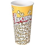 SOLO V24-00061 Treated Paper Popcorn Cup, 24 oz. Capacity, Popcorn Print (Case of 1,000)
