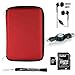 RED Slim Stylish Hard Cover Nylon Protective Carrying Case Folio for Pandigital Novel 7" Color Multimedia eReader   Indlues a 4-Inch Determination Hand Strap   Includes a Crystal Clear HD Noise Filter Handsfree with Mic and Mute Button   Includes a 4GB Micro SD Card with SD Adaptor   Includes a Retractable USB Data Sync Cable for your eReader (Mini USB Type)