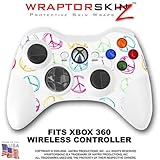 Kearas Piece Signs on White Skin by WraptorSkinz TM fits XBOX 360 Wireless Controller (CONTROLLER NO