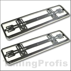 2 Kennzeichenhalter Nummernschildhalter Top Optik Chrom
