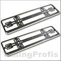 2 Kennzeichenhalter Nummernschildhalter Top Optik Chrom