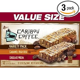 Caribou Bars - Chocolate/caramel 12 Count, 14.8-Ounce Boxes (Pack of 3)