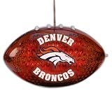 4" NFL Denver Broncos LED Light-Up Football Christmas Ornament