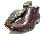 >>>> Mens Brown Delli Aldo Plain Dress Casual Ankle High Boots Styled in Italy For Sale
