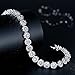 Bamoer Luxury White Gold Plated Bracelet for Women with Sparkling Clear Cubic Zirconia inlaid