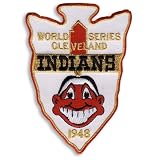 2 Patch Pack - 1948 Cleveland Indians World Series Baseball Patches - Cooperstown Collection