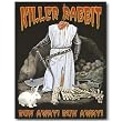 Nostalgic Monty Python Tin Sign : Killer Rabbits Run Away! Run Away!