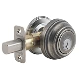 Kwikset 99800-093 Signatures 980 Grade 1 Security Single Cylinder SmartKey Deadbolt, Rustic Pewter