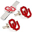 Oklahoma University Sooners NCAA Cufflinks with Matching Tie Bar Set