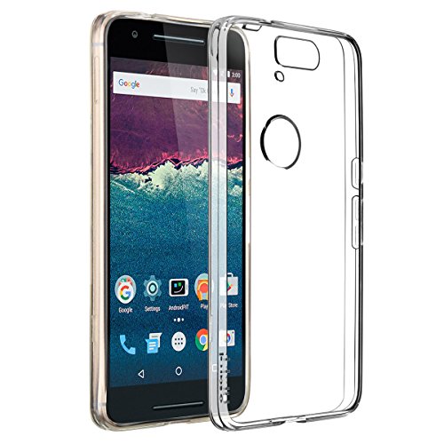 Nexus 6P Case, 6P Case, ULAK [CLEAR SLIM] Ultra-Thin / Lightweight Transparent Scratch Resistant TPU Soft Skin Protective Case Cover for Huawei Google Nexus 6P - Crystal Clear