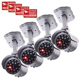 VideoSecu 4 x Dummy Security Camera Fake Infrared LEDs Flashing Light Home Surveillance 1QU