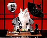 Sushi Cat (Japanese) Photo Print Poster Mini Poster Mini Poster Print, 20x16