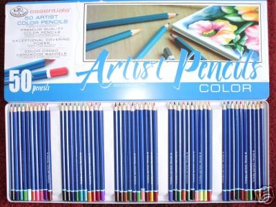 50 Assorted High Quality Artist Colouring Pencils