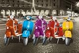 Vespa - Rome - Poster - Affiche 61x91cm - Roulée