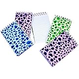 Adorox Assorted Bright Plush Animal Print Spiral Bound Notebooks Classroom (Assorted (12 Notebooks))