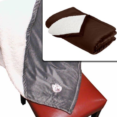 German Shepherd White D122 Port Authority Mountain Lodge Blanket BROWN