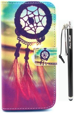 Samsung Galaxy S5 Mini Case,MaxMall Colorful Cloud Feather Dream Catcher Pattern Design PU Leather Wallet Case for Samsung Galaxy S5 Mini SM-G800 SM-G800F