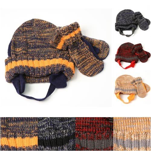 Urban Boundaries Toddley Boys Hat & Mitten Sets