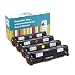 PrinterCare Tonerpaket (Cyan, Magenta, Gelb und Schwarz) f�r HP Color LaserJet CP 2025 N, CP 2025 D, CP 2025 DN, CM 2320 fxi und CM 2320 nf - Cyan, Gelb, und Magenta mit je ca. 2.800 (Schwarz 3.500) Seiten bei jeweils 5% Deckung - PC-CLJCP2025-BKCMY