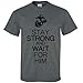 Stay Strong and Wait For Him - USMC Logo Short Sleeve T-Shirt