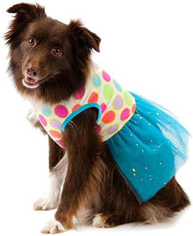 Dog's Paint Dot Dress with Tutut Skirt - Size Medium