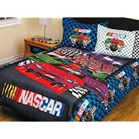NASCAR TWIN / FULL BEDDING SET, COMFORTER, PILLOWCASE, SHAM, Bedding SET NEW