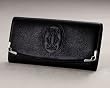 Cartier Marcello International Wallet with Snap Closure - in Black