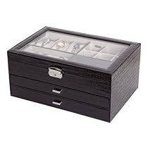 Mele & Co. Alana Glass Top Locking Jewelry Box in Black Faux Croco Mele & Co. Alana Glass Top Locking Jewelry Box in Black Faux Croco