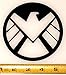 S.H.I.E.L.D. Logo HQ High Gloss Black Vinyl Decal! 4.5
