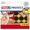 Tesa Surface Protectors, Anti Scratch Self Adhesive Felt Round 18 Mm Dia,brown (16 Pads)