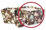 Large Fabric Storage Bin- Blossoms Twill Covered Wire Frame; 18 X 14 X 10