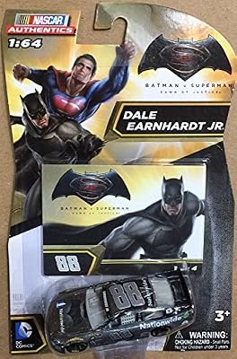 2016 Nascar Authentics 1:64 - Batman vs Superman: Dawn of Justice Dale Earnhardt Jr #88 Batman Edition 1 of 4 1/64 Scale Diecast NASCAR Authentics With One in a Series of Four Collector Cards