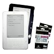 Clear + Black Color (2 Packs) Amazon Kindle 2 E-Book Reader Silicone Rubber Skin Case + 2 Packs Kindle2 Anti Scratch LCD Screen Protectors