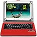 Acer Iconia Tab 10 A3-A20 keyboard case, VSTN ® High quality Ultra-thin universal Portfolio Case - Detachable Bluetooth Keyboard Stand Case / Cover for Acer Iconia Tab 10 A3-A20 tablet. (Red)