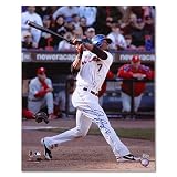 Mounted Memories New York Mets Jose Reyes Autographed 16x20 Hitting MLB Photo