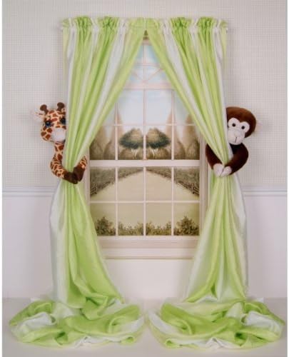 Curtain Critters Plush Jungle Safari Giraffe and Chocolate Monkey Curtain Tieback, Car Seat, Stroller, Crib Toys Collector Set Model: (Newborn, Child, Infant)