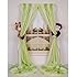 Curtain Critters ALGFMY240510COL Plush Safari Giraffe and Chocolate Monkey Curtain Tieback Collector Set