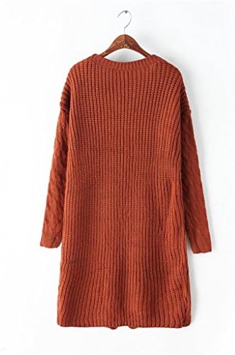 Omine Women's Split Cable Long Pullover Jumper Sweater Dress Top