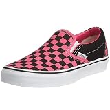 Vans Unisex Classic Slip-On Skateboarding Shoe black/fandango pink Checkerboard VEYEBFK 8 UK