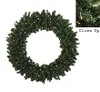 72" Pre-Lit Commercial Canadian Pine Artificial Christmas Wreath - Clear Lights