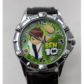 New Black Leather Ben Boy Watch Free Xmas GiftBag 2F10r