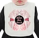 Diabetes Cupcakes Mirror Design ネクタイを有する有機ビブ Medium