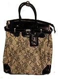 Alpha Travel Gear Pink with Black Lace Wheeled Tote Bag