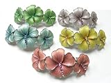 Bridesmaid's Hibiscus Hair Clip w  Swarovski Crystals